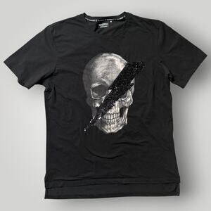 Maceoo Skull Disco Graphic Crew T-Shirt sz XL